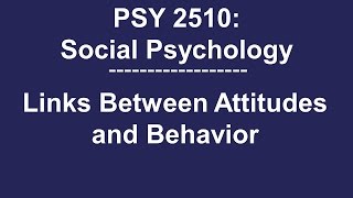 attitude in social psychology