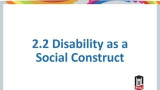 disability is socially constructed