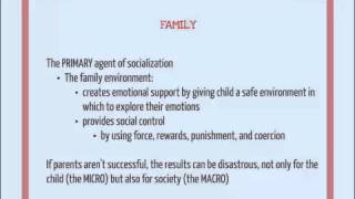family agent of socialization