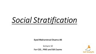 karl marx social stratification